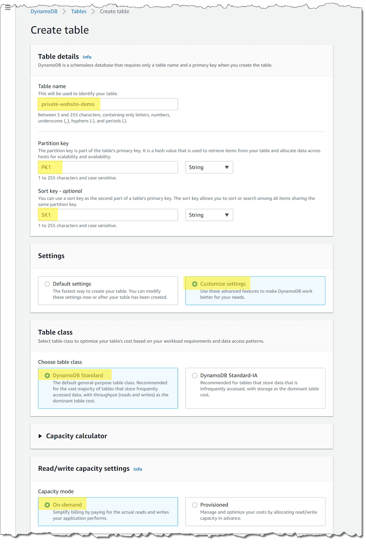 DynamoDB Options Part 1
